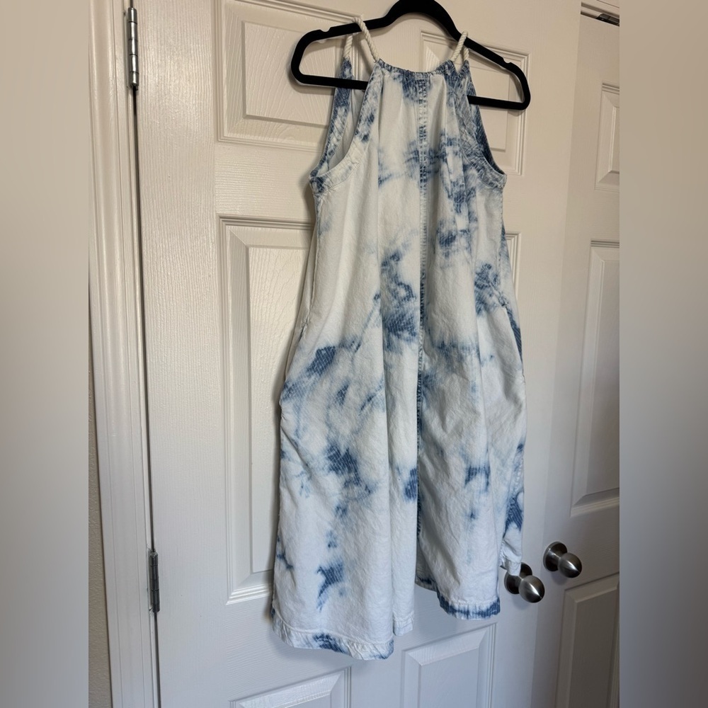 ANTHROPOLOGY Holding Horses Blue & White Rope Tie-Dye Swing Dress - Picture 6 of 11